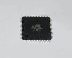 IC Microcontroler AVR- ATMEGA128A - AU QFP-64 8-bit foto