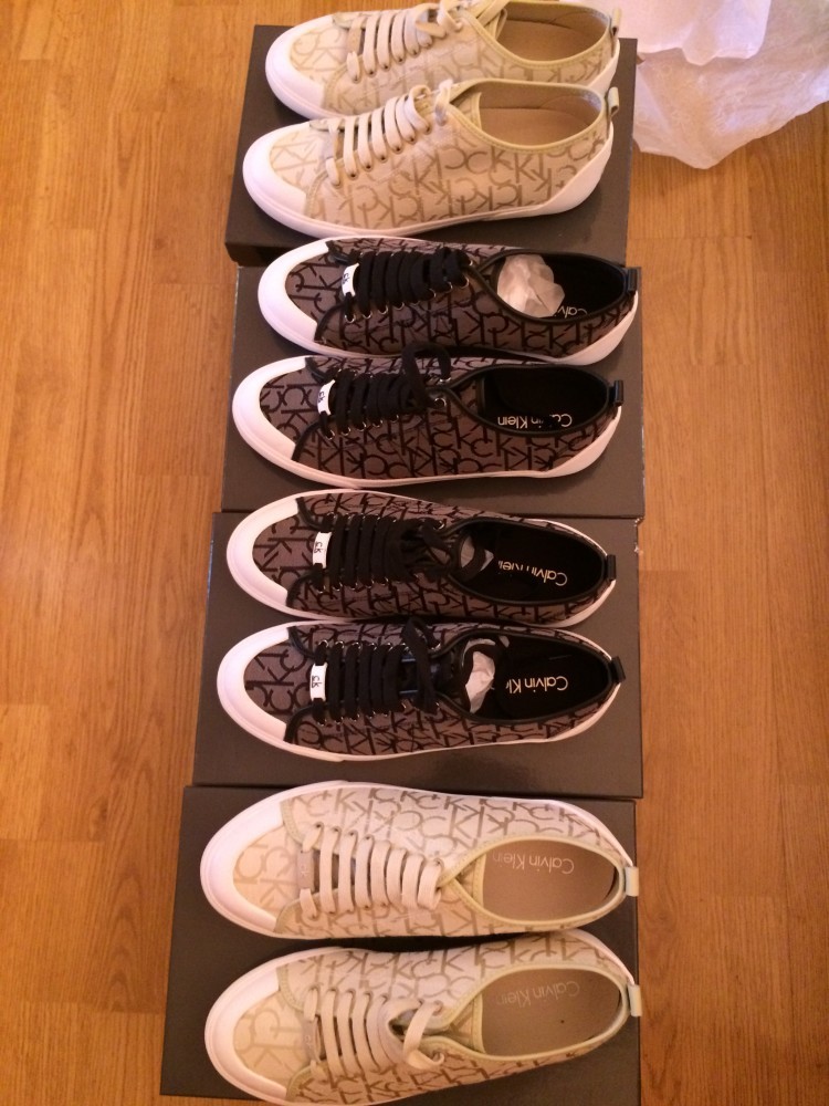 Tenisi Calvin Klein Giselle Originali Beigge, LICHIDARE DE STOC