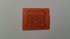 Italia statul papal 1867 val. de 10 c nestampilata