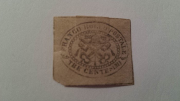 Italia statul papal 1867 val. de 3 c nestampilata