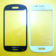 Touchscreen Samsung Galaxy s3 mini i8190 albe negre original GEAM STICLA ecran