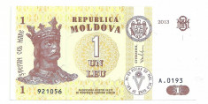 MOLDOVA 1 LEU 2013 UNC!! [1] P-8i foto