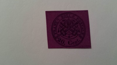 Italia statul papal 1867 val. de 20 c nestampilata foto