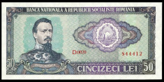 0. ROMANIA, 50 LEI 1966 aUNC~UNC, fara pliuri foto