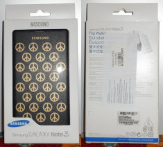 Husa piele Samsung Galaxy Note 3 by Moschino neagra Blister Originala foto