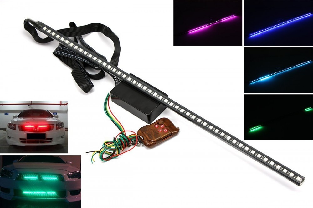 Banda led auto Knight Rider 7 culori cu telecomanda, watterproof ...