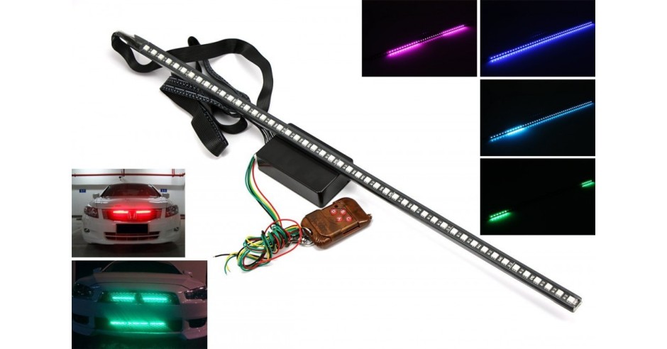 Banda led auto Knight Rider 7 culori cu telecomanda, watterproof ...