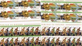 SERIE TIMBRE NEDANT. BURUNDI 1974 UPU BLOC DE 4 SERII, Nestampilat