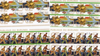SERIE TIMBRE NEDANT. BURUNDI 1974 UPU BLOC DE 4 SERII foto