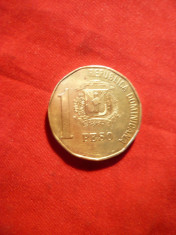 Moneda 1 Peso 1993 bronz Republica Dominicana ,cal.F.Buna foto