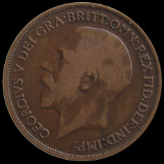 MAREA BRITANIE KM#810 - 1 Penny 1918 foto