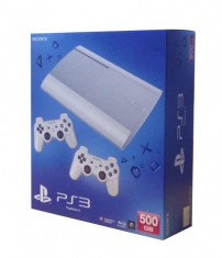 Consola PlayStation 3 Ultra Slim 500 GB White + 2 controllere foto