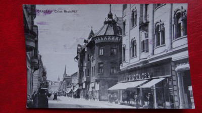 Carte Postala - RPR - Alb Negru - Oradea - Calea Republicii foto