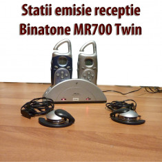 Statie emisie receptie BINATONE MR 700 TWIN set 2buc, acumulatori si incarcator foto