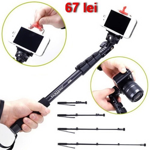 Monopied Selfie stick compatibil GoPro Hero si SJCAM SJ4000 foto mare Monopied Selfie stick compatibil GoPro Hero si SJCAM SJ4000 foto mare