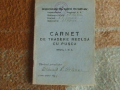 carnet de tragere redusa cu pusca foto