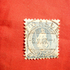 Timbru 25 cent 1907 Elvetia , stamp.