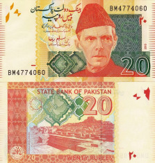 PAKISTAN 20 rupees 2010 UNC!!! foto
