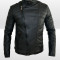 Geaca Barbati Zara Men Iarna Casual Eco Moto Style David Beckham Model SlimFit ( pe corp ) Marimi S M L Culoare Negru D116