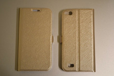 Husa Allview V1 VIPER Flip Case Inchidere Magnetica Gold foto