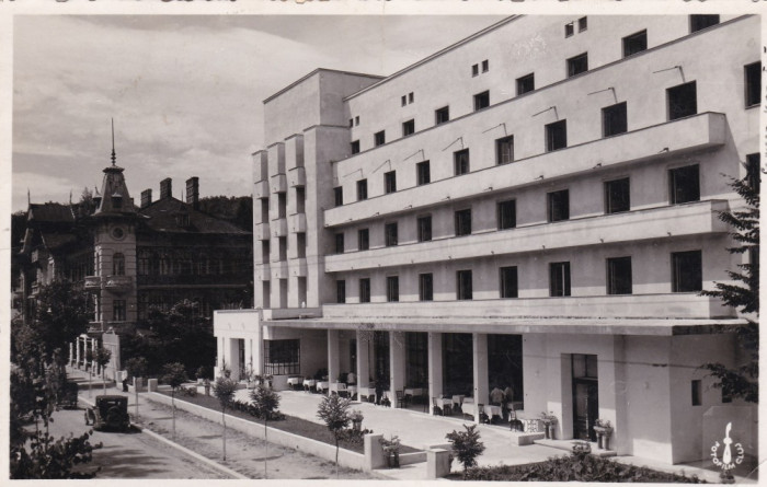 CARTE POSTALA BAILE GOVORA Hotel Balneara Circulata 1937, timbrele lipsa