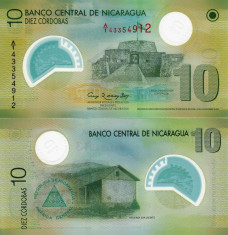NICARAGUA 10 cordobas 2007 (2012) polymer UNC!!! foto