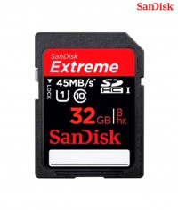 card 32gb sdhc sandisk extreme 45 mb/s foto