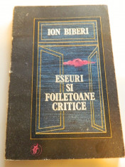 Eseuri si foiletoane critice, Ion Biberi, Ed. Minerva, 1982 foto