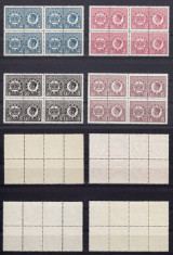 PORTO DUBLE MIHAI SI COROANA 1947 - SERIE BL.4 - MNH foto