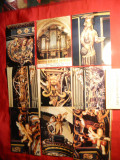 Set 9 Ilustrate - Detalii ale Orgii din Biserica Evanghelica din Sibiu construita in 1672