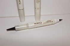 Eyeliner KIKO 2 in 1 Tus de ochi + creion cremos Kiko All In Eye Liner nuanta negru foto