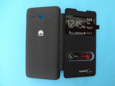 Husa Huawei Y530 Flip Cover S-view Negru Tip Carte foto