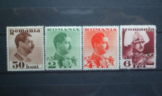 Romania 1934 - CAROL II fara &amp;quot;POSTA&amp;quot; (uzuale), serie nestampilata, B23 foto