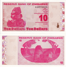 ZIMBABWE 10 dollars 2009 UNC!!! foto