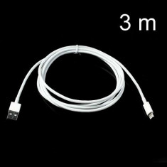 Cablu 3 Metri Lightning 8Pin La USB Data Si Incarcare iPhone X 8 7 6s 5s 5 iPad Mini iPod Touch 5 Nano 7 Alb foto