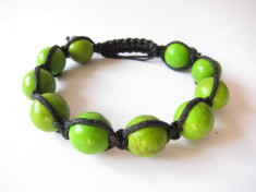 Bratara Shamballa 10 bile verde foto