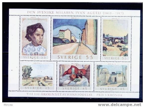 Suedia 1969 - Bloc cat.nr.1,neuzat,perfecta stare