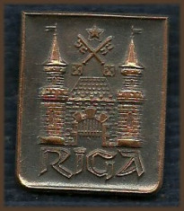 Insigna - stema orasului Riga LET foto