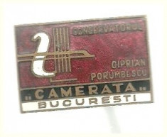 Insigna Conservatorul C.Porumbescu Bucuresti foto