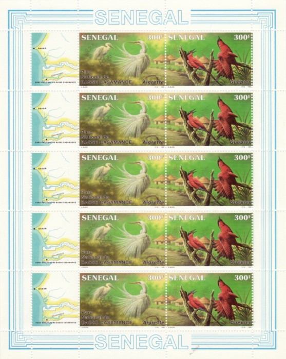 BLOC TIMBRE . SENEGAL 1986 PASARI 150 E