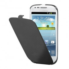 Husa flip Anymode neagra pentru telefon Samsung Galaxy Mini S3 i8190 / S3 Mini VE i8200 foto