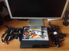 sony playstation 3 slim black + accesorii foto