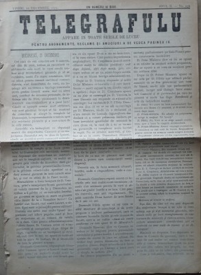 Ziarul Telegrafulu , 22 decembrie 1872 foto