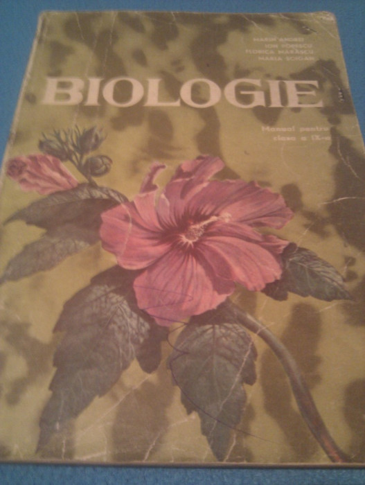 BIOLOGIE VEGETALA MANUAL EPOCA DE AUR CLASA IX,EDITURA DIDACTICA 1984