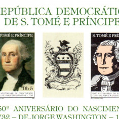 COLITA TIMBRE NED. SAO TOME E PRINCIPE 1982 GEORGE WASHINGTON 25 E