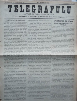 Ziarul Telegrafulu , 25 februarie 1873 foto