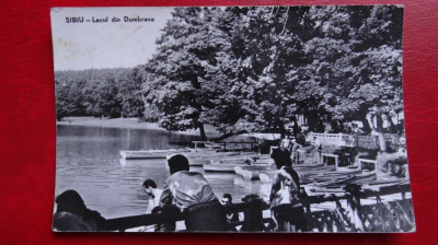 Carte Postala - RPR - Alb Negru - Sibiu- Lacul din Dumbrava foto