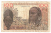 AFRICA DE VEST WEST AFRICAN STATES COASTA DE FILDES 100 FRANCS ND (1959-64) F
