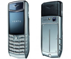 VERTU ASCENT TI BLACK LEATHER / PIELE NEAGRA !! ORIGINAL !! LIBER IN ORICE RETEA !! 2499 RON !! foto