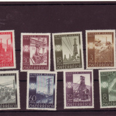 SERIE TIMBRE AUSTRIA 8 VALORI 1947